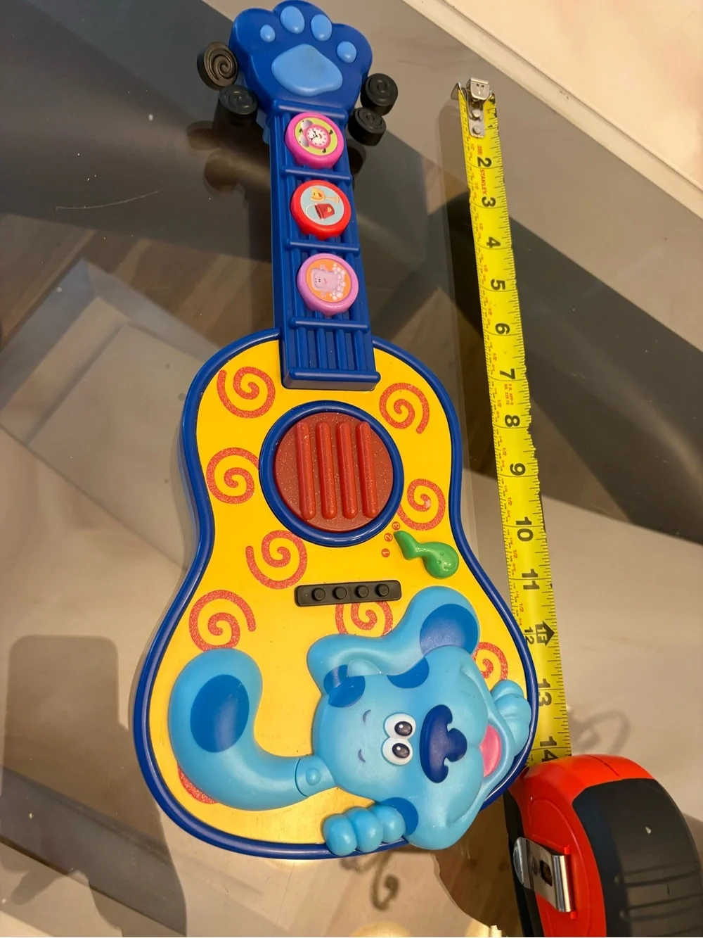 Blue's Clues Musical Toy Guitar w/ Blue Figure & Baby Doll Battery Operated 2003